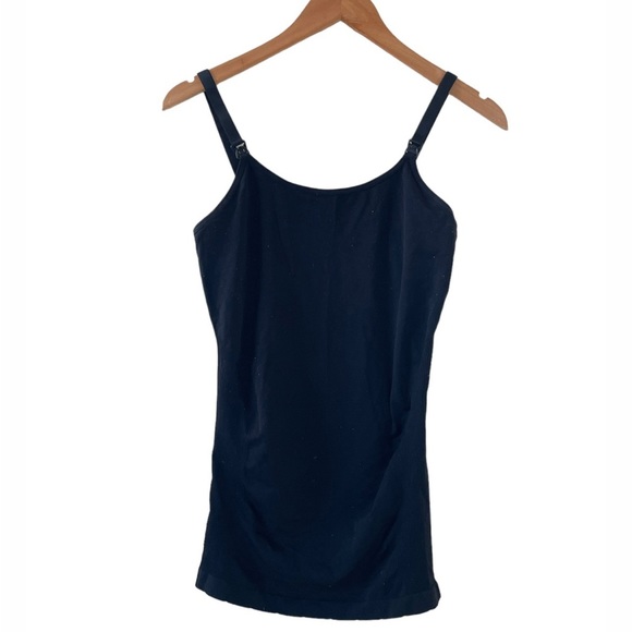 feathers Tops Feathers Maternity Essentials Solid Black Tank Top Os